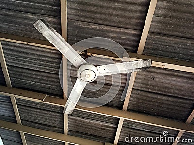 Vintage Three Blades Ceiling Fan Stock Photo