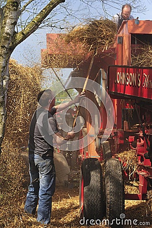 Vintage Threshing machine Editorial Stock Photo