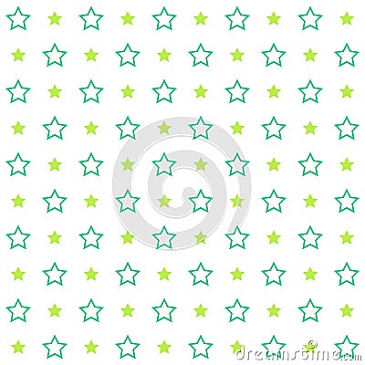 Vintage tiling seamless pattern with stroked stars. Abstract retro ornament made of simple shapes Vector Illustration