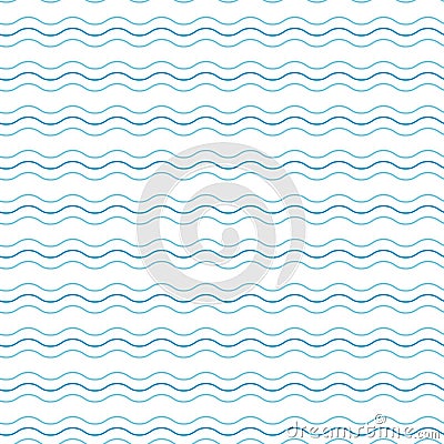 Vintage tiling seamless pattern with waves. Abstract retro ornament made of simple geometric shapes Vector Illustration