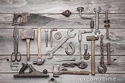 Vintage Tools Stock Photo