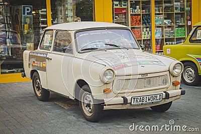 Vintage Trabant cars at Trabi Musem Editorial Stock Photo