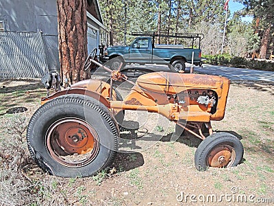 Vintage Tractor Stock Photo