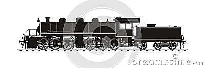 Vintage train Vector Illustration