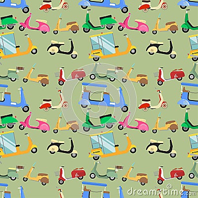 Vintage transport pattern vector illustration. Vector Illustration