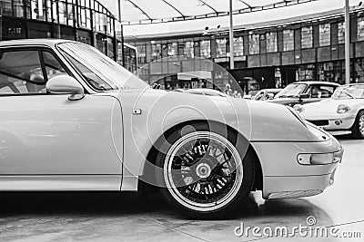 Vintage transport retro car. Beautiful Exhibition Editorial Stock Photo