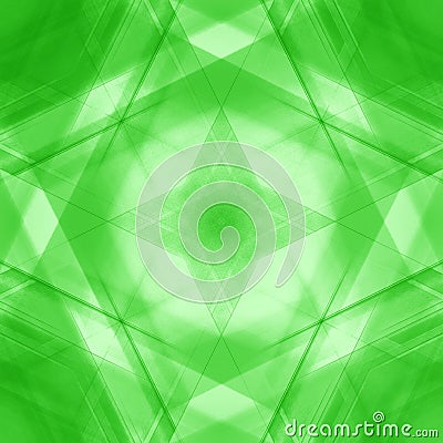 Vintage triangular strokes of intersecting sharp lines with pistachio triangles and a star Stock Photo