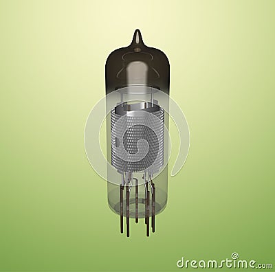 Vintage triode, 3D rendering Stock Photo