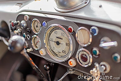 Vintage Truck Dashboard Stock Photo