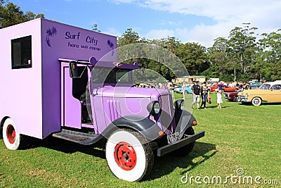 Vintage truck. THE GARTERBELTS AND GASOLINE NOSTALGIA FESTIVAL Editorial Stock Photo