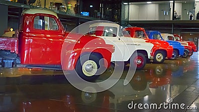 Vintage trucks at Invercargill`s Bill Richardson Transport World Editorial Stock Photo