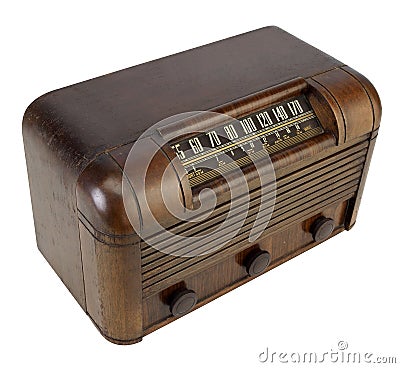 Vintage Tube Radio Stock Photo