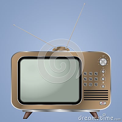 Vintage TV Vector Illustration