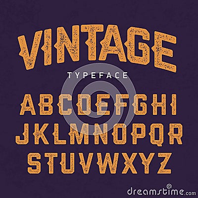 Vintage typeface Vector Illustration