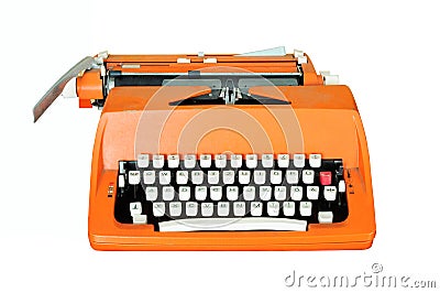 Vintage typewriter isolated Stock Photo