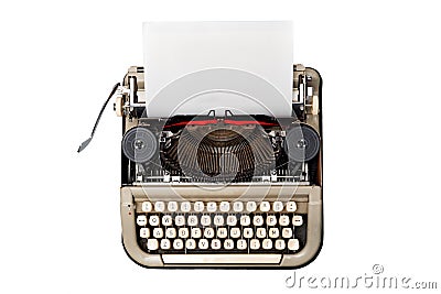 Vintage typewriter isolated Stock Photo