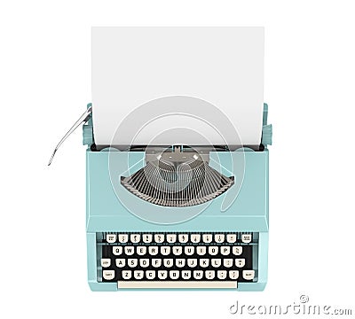 Vintage Typewriter Isolated Stock Photo