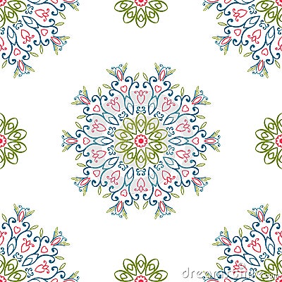 Vintage universal different seamless eastern patterns (tiling) Stock Photo