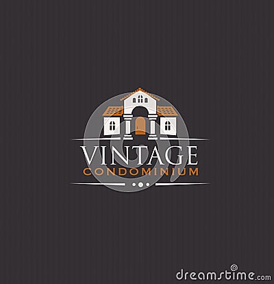 Vintage Upscale Condominium Creative Vector Emblem Concept Vector Illustration