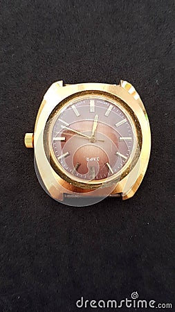 VINTAGE USSr Soviet Mechanical watch Stock Photo