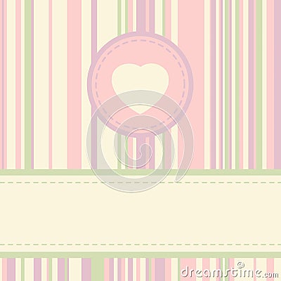 Vintage valentine card template. EPS 8 Vector Illustration