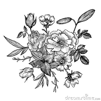 Vintage vector floral element Vector Illustration