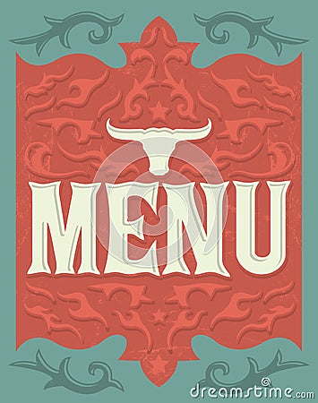 Vintage Vector grill - steak - restaurant menu design Vector Illustration