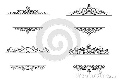 Vintage vector swirl frame set Vector Illustration