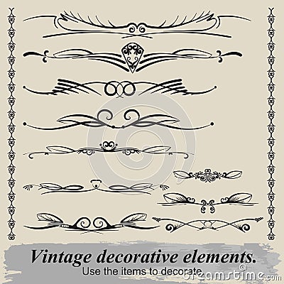 Vintage vignettes. Vector Illustration