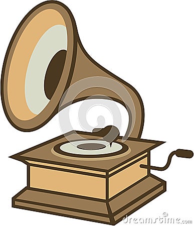 Vintage vinyl player vector Vector Illustration