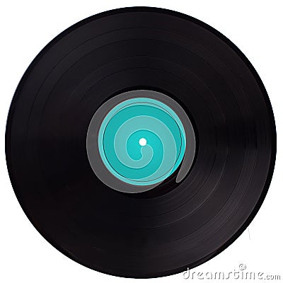 Vintage vinyl record - blue label Editorial Stock Photo