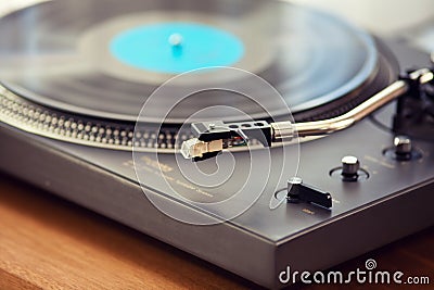 Vintage Vinyl Record Player Turntable Editorial Stock Photo