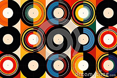 Vintage vinyl retro musical Stock Photo