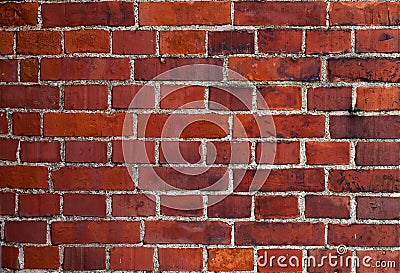 Vintage wall of red bricks Stock Photo