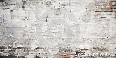 Vintage wall with white worn paint, old plaster texture background Stock Photo