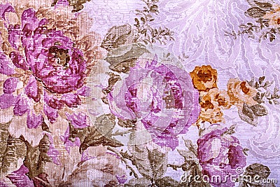 Vintage wallpaper with floral victorian pattern Stock Photo