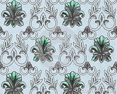 Vintage wallpaper, Ornamental Texture, Decoration Stock Photo