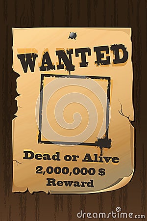 Vintage Wanted Poster Vector Illustration