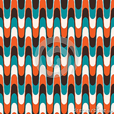 Vintage wavy pattern Vector Illustration