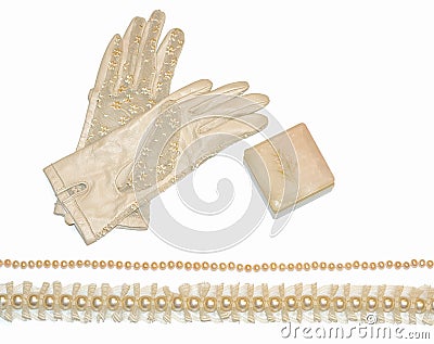 Vintage wedding accessories Stock Photo