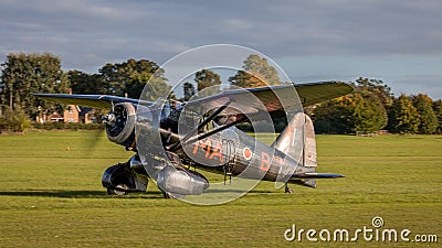 A vintage Westland Lysander, a British army co-operation and liaison aircraft Editorial Stock Photo