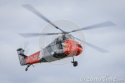 A vintage Westland Wessex helicopter in flight Editorial Stock Photo