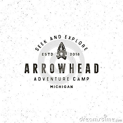 Vintage wilderness logo. hand drawn retro styled outdoor adventure emblem. vector illustration Vector Illustration