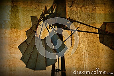 Vintage Windmill Abstract Background Stock Photo
