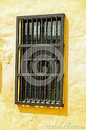 Vintage windows in Cartagena de India Stock Photo