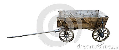Vintage Wooden Cart Stock Photo