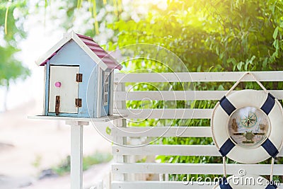 Vintage wooden Mailbox Stock Photo