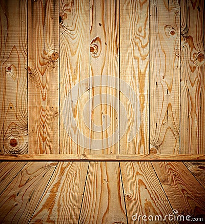 Vintage wooden room Stock Photo