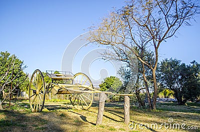 Vintage Wooden Wagon Stock Photo