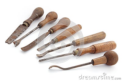 Vintage Woodworking Tools Stock Photo